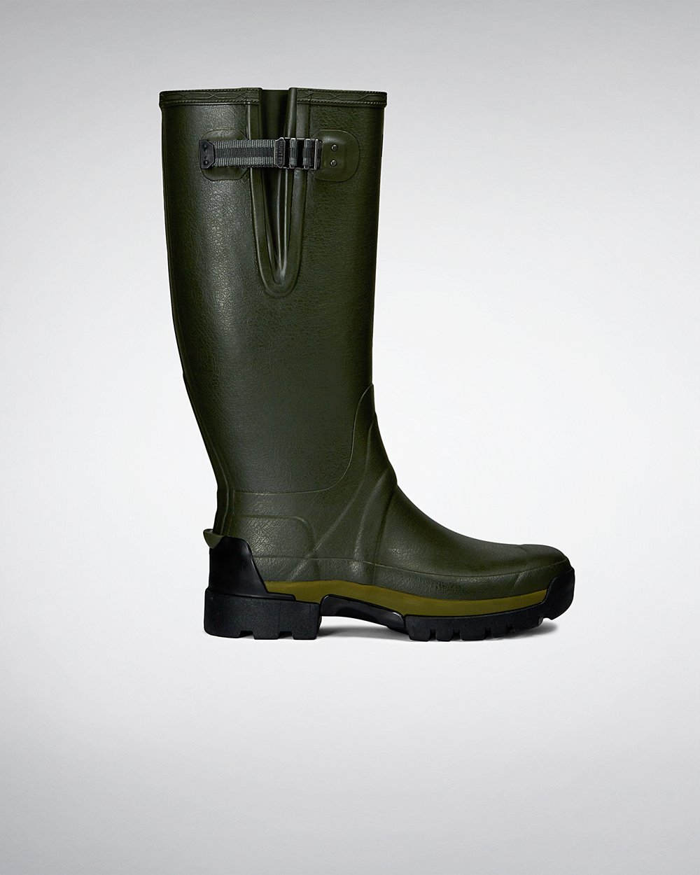 Mens Hunter Balmoral Adjustable 3Mm Neoprene - Tall Rain Boots Dark Olive - 3746-TAOZH